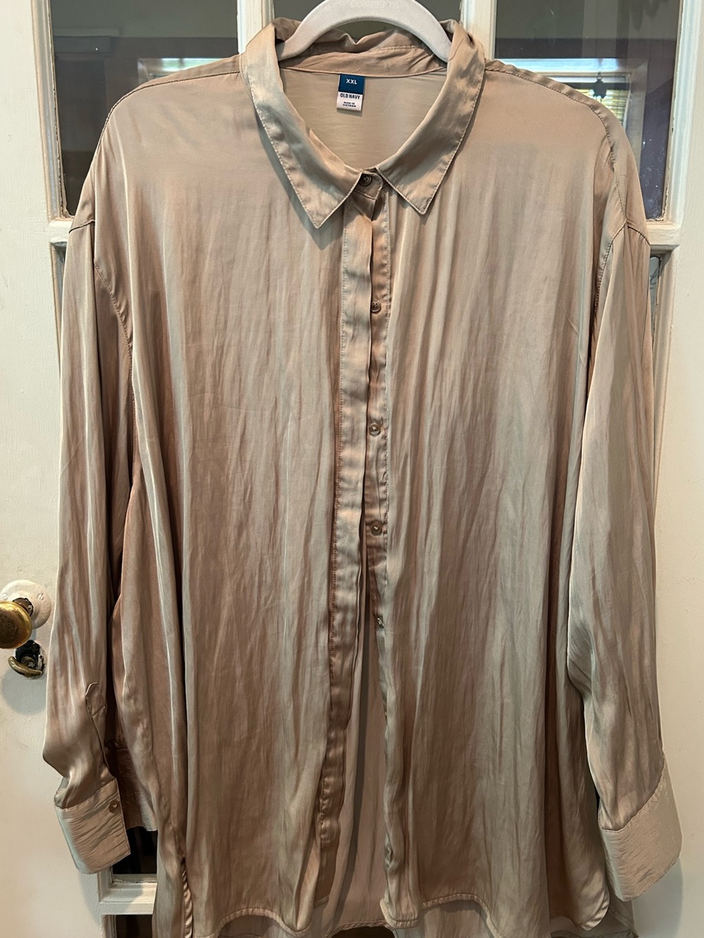 Old Navy Satin-Look Champagne Blouse